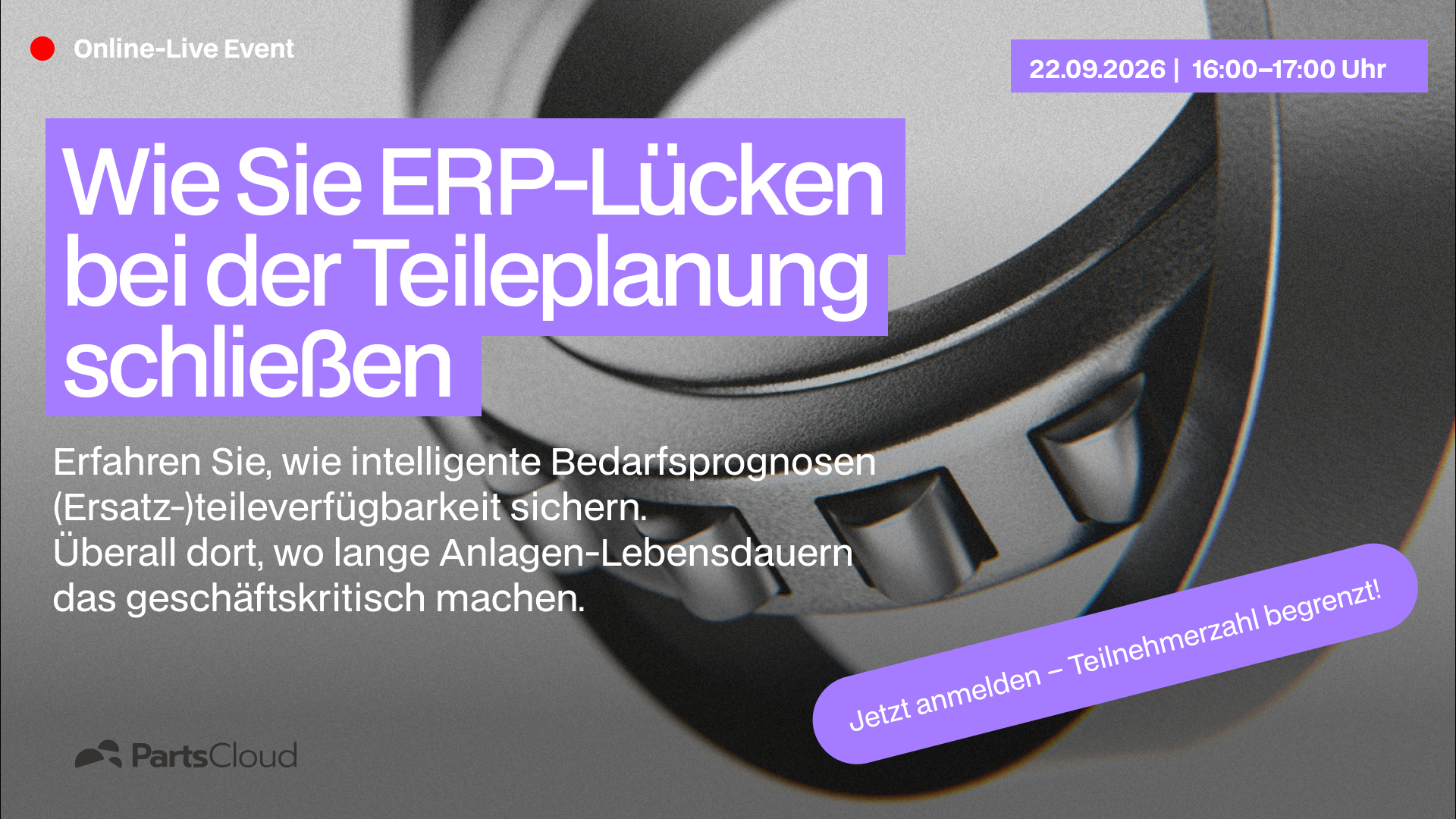 Webinar: Wie Sie ERP-L&uuml;cken bei der Ersatzteilplanung schlie&szlig;en k&ouml;nnen.